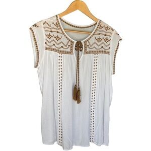 Anthropologie BEAUTIFUL STORIES BLOUSE BOHO SIZE MED.